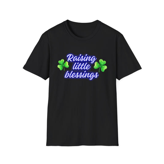 Raising Little Blessings T-Shirt — Cute St. Patrick’s Day Shamrock Tee