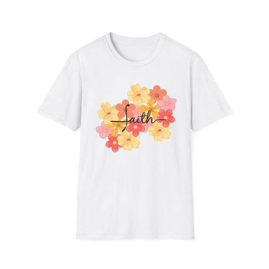 Faith Floral T-Shirt — Spring Blossom Inspirational Tee